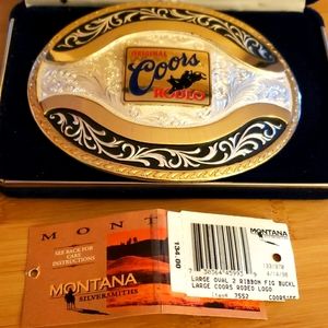Coors rodeo belt buckle.